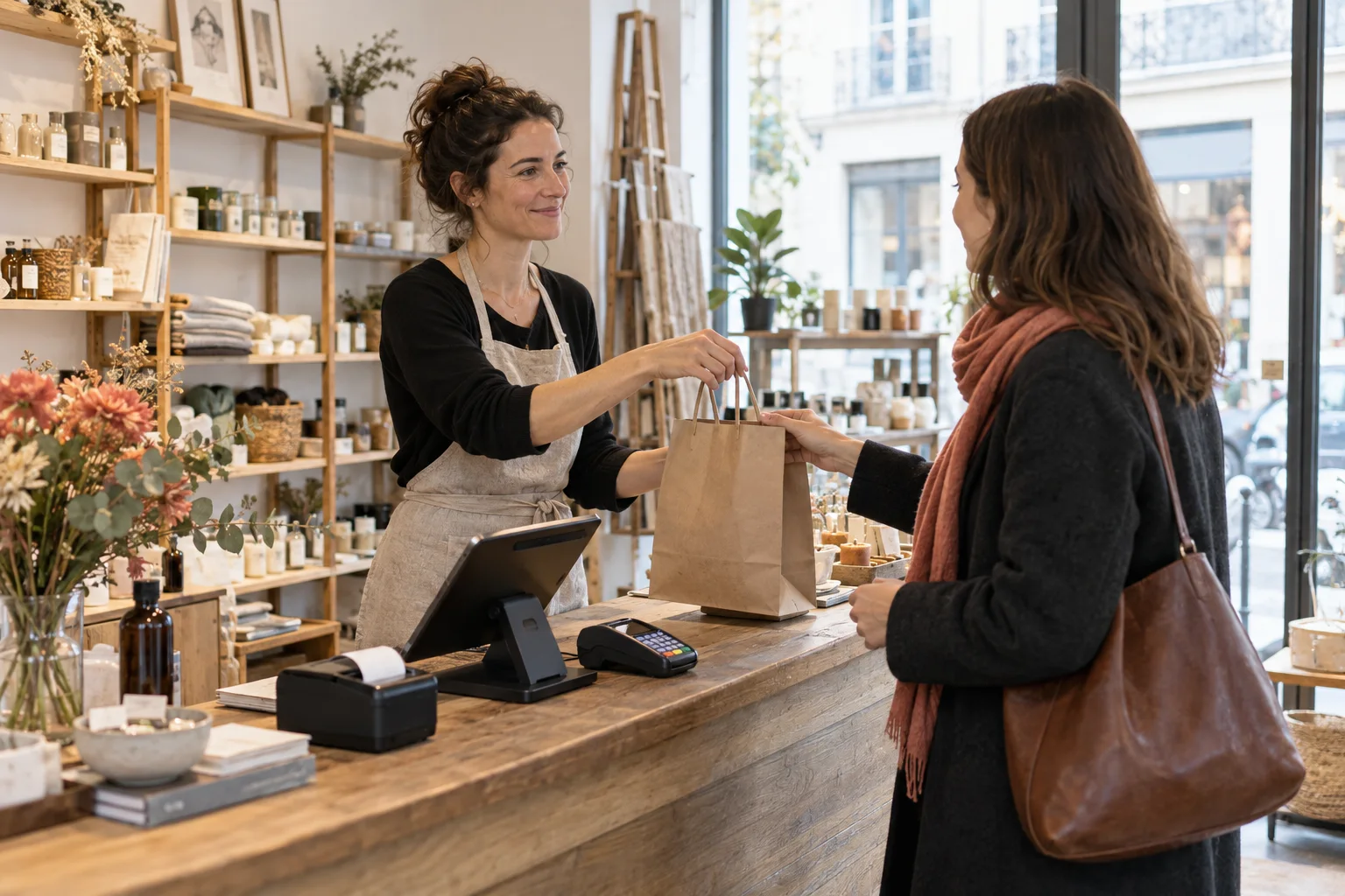 Comptoir d’une boutique indépendante